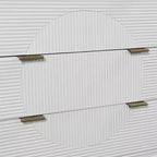 Cassettiera a 3 cassetti StyleCraft Milo bianco/rame: cassettiera per bambini in MDF, finitura verniciata, montaggio senza attrezzi