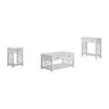 36" Middlebury Coffee Table, End Table and Console Table with Drawers White - Alaterre Furniture: 3-Piece Rectangle Set