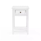 Set 3 pezzi rettangolari di tavolini da caffè, tavolini laterali e consolle da 36" Middlebury con cassetti bianco - Alaterre Furniture