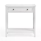 Set 3 pezzi rettangolari di tavolini da caffè, tavolini laterali e consolle da 36" Middlebury con cassetti bianco - Alaterre Furniture