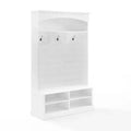 Bartlett Hall Tree White - Crosley: Bench Seat, Shoe Storage, 3 Double-Prong Hooks