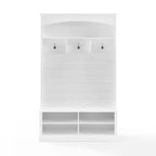 Bartlett Hall Tree Bianco - Crosley: Panca, Scarpiera, 3 Ganci Doppi