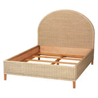 letto Queen Size Lanica bali & pari in rattan sbiancato