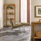 Poggiapiedi moderno con struttura cromata – Hearth & Hand™ with Magnolia