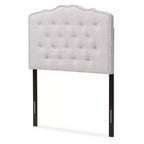 Lucy Modern And Contemporary Fabric Headboard Grayish Beige - Baxton Studio