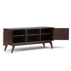 Mobile TV Tierney in legno massello stile Mid-Century per televisori fino a 66 pollici - WyndenHall