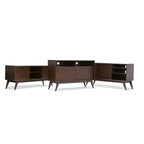 Mobile TV Tierney in legno massello stile Mid-Century per televisori fino a 66 pollici - WyndenHall