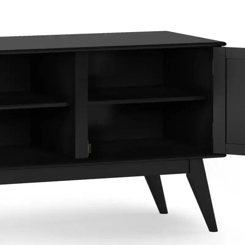 Mobile TV Tierney in legno massello stile Mid-Century per televisori fino a 66 pollici - WyndenHall