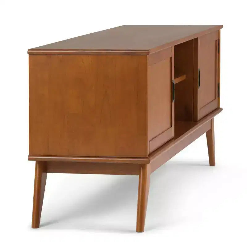 Mobile TV Tierney in legno massello stile Mid-Century per televisori fino a 66 pollici - WyndenHall