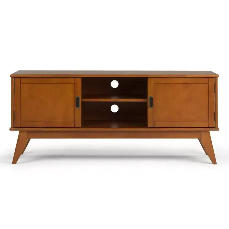 Mobile TV Tierney in legno massello stile Mid-Century per televisori fino a 66 pollici - WyndenHall