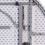 Tavolo pieghevole rotondo Flash Furniture da 5,89 piedi, in plastica bianca granito, per banchetti ed eventi, con maniglia per il trasporto