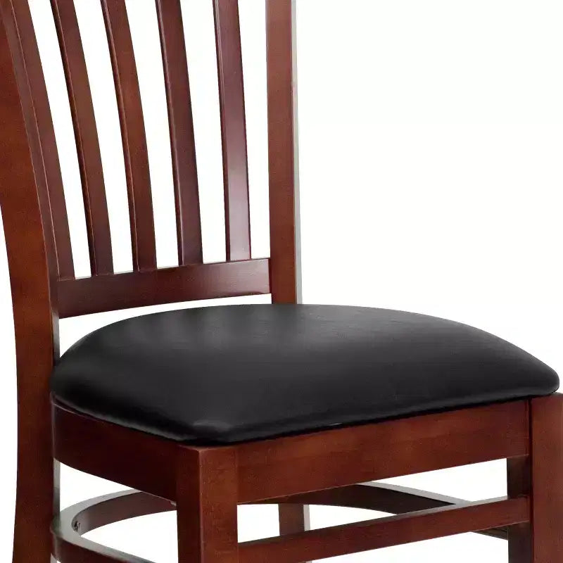 Flash Furniture Sedia da Ristorante in Legno con Schienale a Doghe Verticali