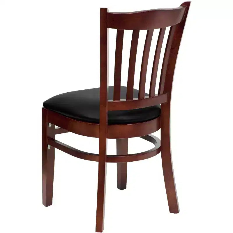 Flash Furniture Sedia da Ristorante in Legno con Schienale a Doghe Verticali