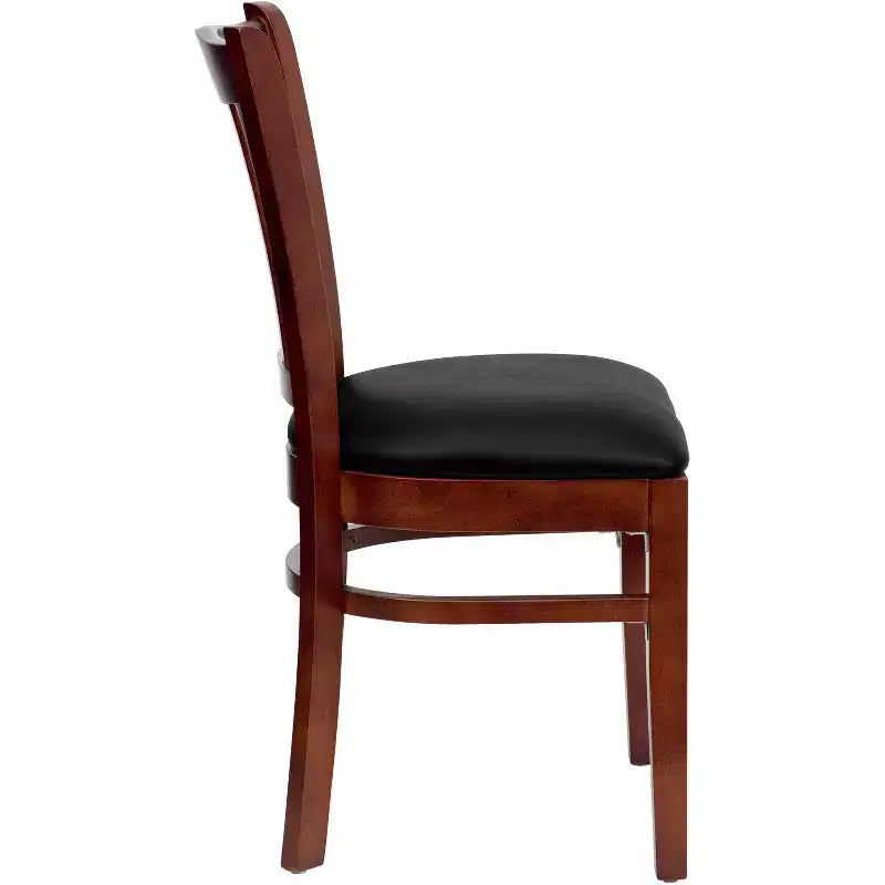Flash Furniture Sedia da Ristorante in Legno con Schienale a Doghe Verticali