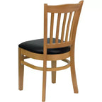 Flash Furniture Sedia da Ristorante in Legno con Schienale a Doghe Verticali