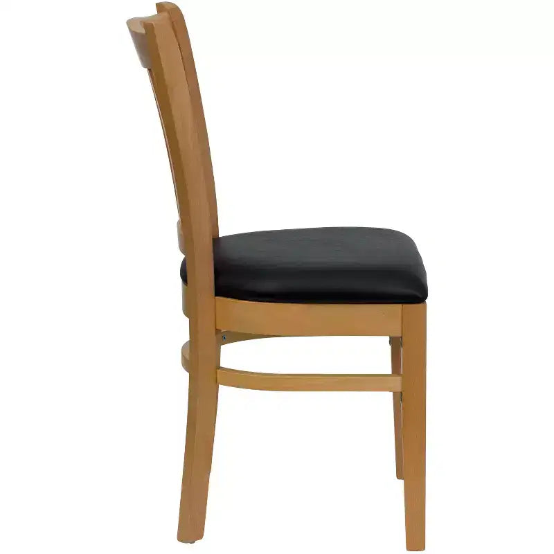 Flash Furniture Sedia da Ristorante in Legno con Schienale a Doghe Verticali