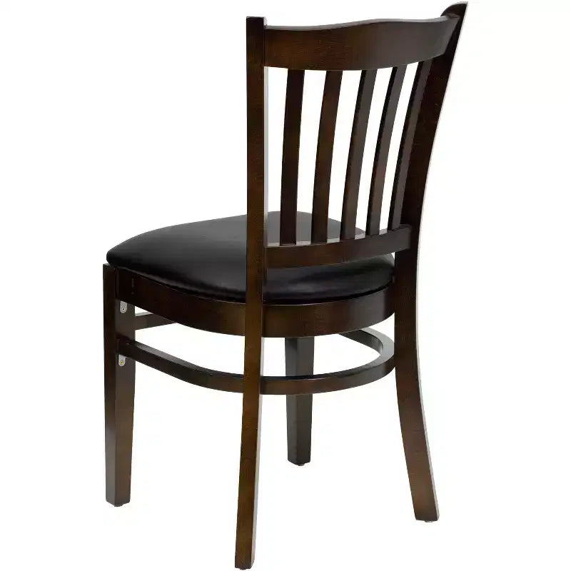 Flash Furniture Sedia da Ristorante in Legno con Schienale a Doghe Verticali