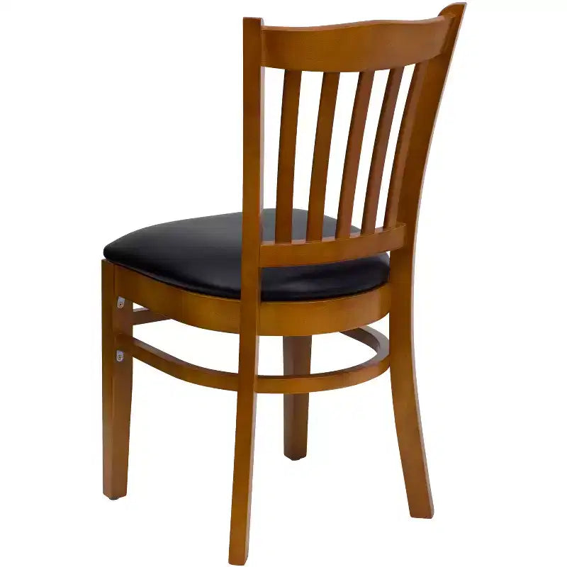 Flash Furniture Sedia da Ristorante in Legno con Schienale a Doghe Verticali