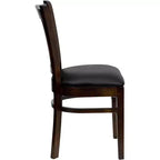 Flash Furniture Sedia da Ristorante in Legno con Schienale a Doghe Verticali