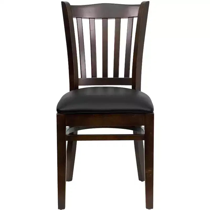 Flash Furniture Sedia da Ristorante in Legno con Schienale a Doghe Verticali