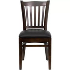 Flash Furniture Sedia da Ristorante in Legno con Schienale a Doghe Verticali