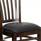 Flash Furniture Sedia da Ristorante in Legno con Schienale a Doghe Verticali