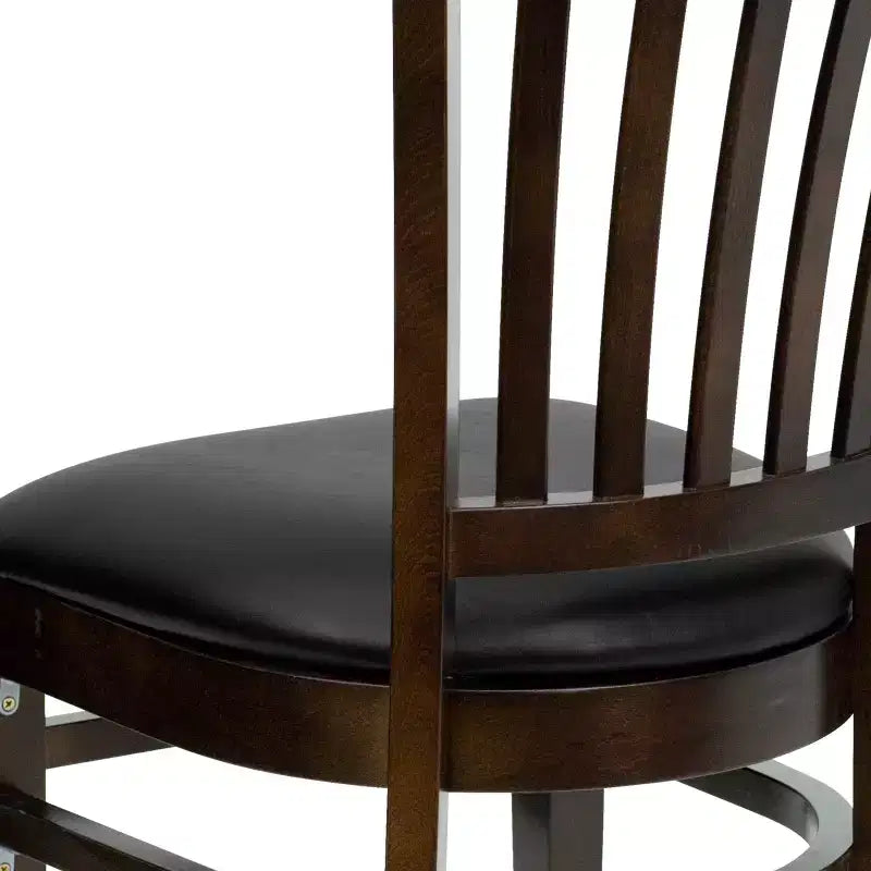 Flash Furniture Sedia da Ristorante in Legno con Schienale a Doghe Verticali