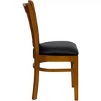 Flash Furniture Sedia da Ristorante in Legno con Schienale a Doghe Verticali