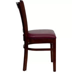 Flash Furniture Sedia da Ristorante in Legno con Schienale a Doghe Verticali