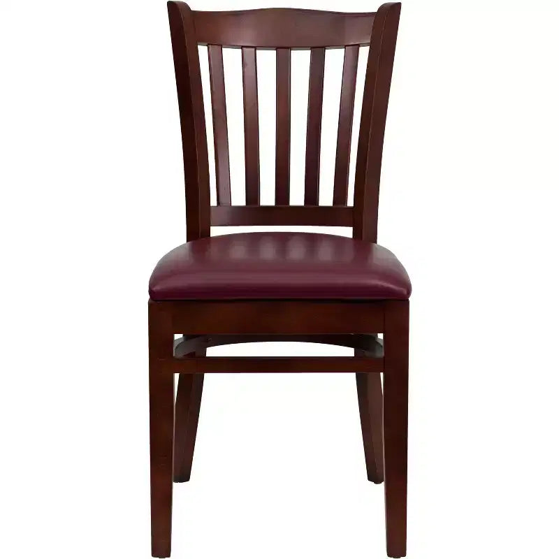 Flash Furniture Sedia da Ristorante in Legno con Schienale a Doghe Verticali
