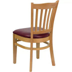 Flash Furniture Sedia da Ristorante in Legno con Schienale a Doghe Verticali