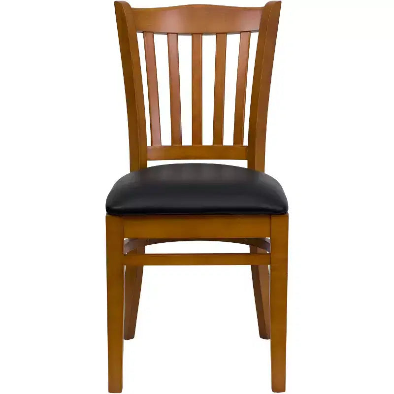 Flash Furniture Sedia da Ristorante in Legno con Schienale a Doghe Verticali