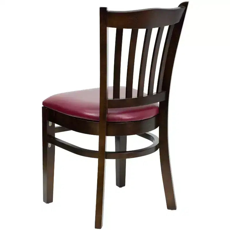 Flash Furniture Sedia da Ristorante in Legno con Schienale a Doghe Verticali