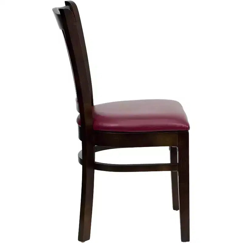 Flash Furniture Sedia da Ristorante in Legno con Schienale a Doghe Verticali