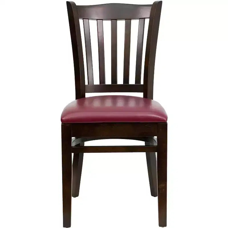 Flash Furniture Sedia da Ristorante in Legno con Schienale a Doghe Verticali
