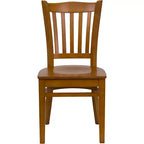 Flash Furniture Sedia da Ristorante in Legno con Schienale a Doghe Verticali