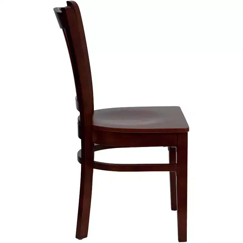 Flash Furniture Sedia da Ristorante in Legno con Schienale a Doghe Verticali