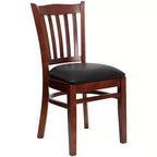 Flash Furniture Sedia da Ristorante in Legno con Schienale a Doghe Verticali