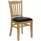 Flash Furniture Sedia da Ristorante in Legno con Schienale a Doghe Verticali