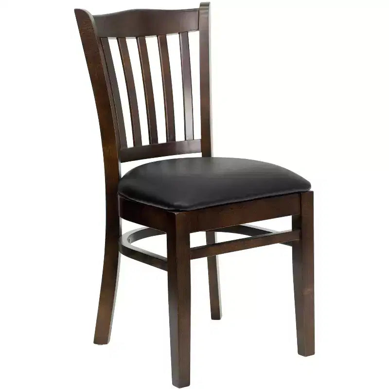 Flash Furniture Sedia da Ristorante in Legno con Schienale a Doghe Verticali