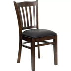 Flash Furniture Sedia da Ristorante in Legno con Schienale a Doghe Verticali