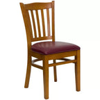 Flash Furniture Sedia da Ristorante in Legno con Schienale a Doghe Verticali