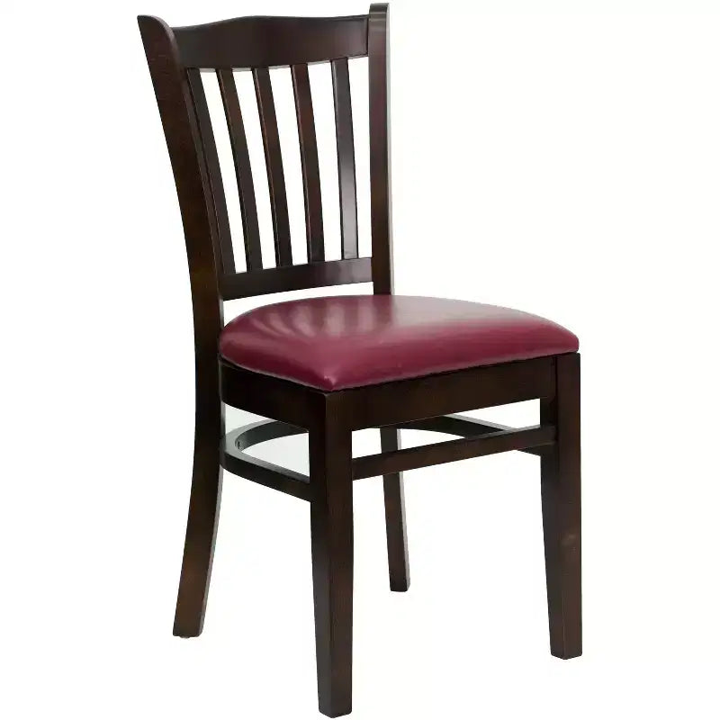 Flash Furniture Sedia da Ristorante in Legno con Schienale a Doghe Verticali