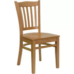 Flash Furniture Sedia da Ristorante in Legno con Schienale a Doghe Verticali