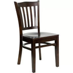 Flash Furniture Sedia da Ristorante in Legno con Schienale a Doghe Verticali