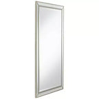 Specchio da Parete Rettangolare Noble Park Helena con Cornice Smussata Argentata Moderna 25" Largo per Bagno Camera da Letto Soggiorno Ufficio Ingresso
