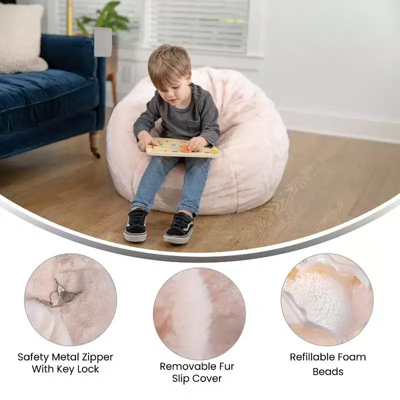 Flash Furniture Poltrona sacco piccola per bambini e ragazzi
