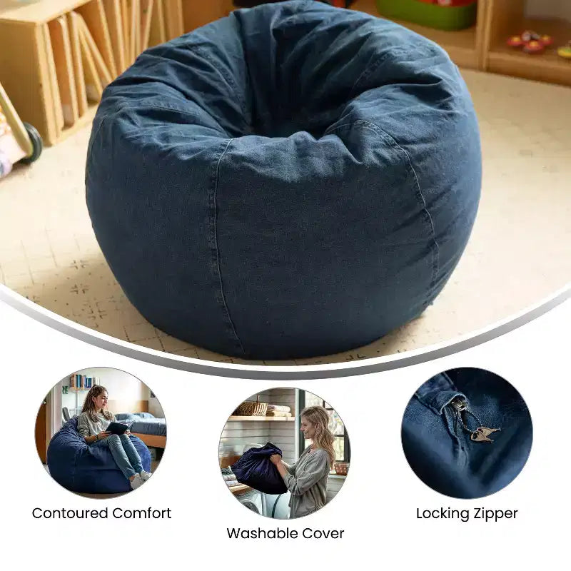 Flash Furniture Poltrona sacco piccola per bambini e ragazzi