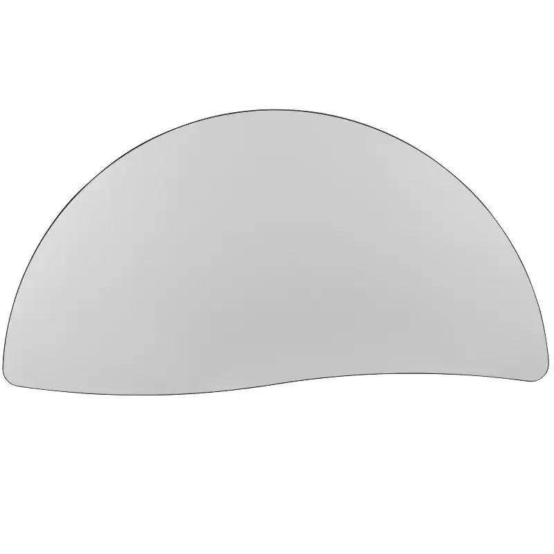 Flash Furniture 47,5 Tavolo Attività a Mezzo Cerchio, Ondulato, Flessibile, Collaborativo, Laminato Termico - Gambe Corte Regolabili in Altezza