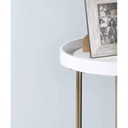 21.75 Tavolino d'Appoggio Edie Mid-Century con Bordo Rialzato - Ore International